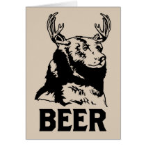 Ours + Cerfs communs = bière cartes