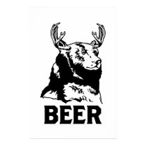 Ours + Cerfs communs = bière posters