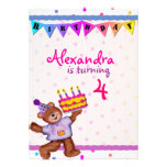 Ours de joyeux anniversaire invitations