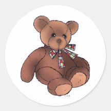 Ours de nounours adhésifs ronds