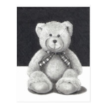 Ours de nounours au crayon cartes postales