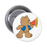 Ours de nounours avec le mégaphone badges publicitaires