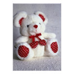 Ours de nounours blanc mignon faire-parts