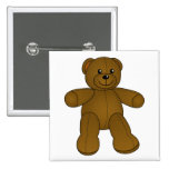 Ours de nounours brun mignon badges avec agrafe