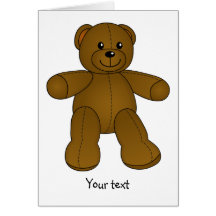 Ours de nounours brun mignon carte