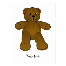Ours de nounours brun mignon cartes postales