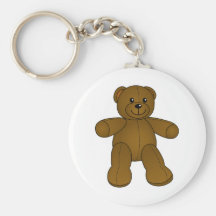 Ours de nounours brun mignon porte-clefs