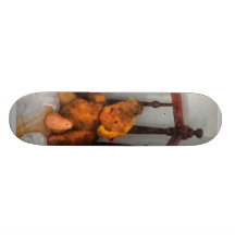 Ours de nounours dans la huche plateau de skateboard