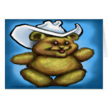 Ours de nounours de cowboy cartes de vœux