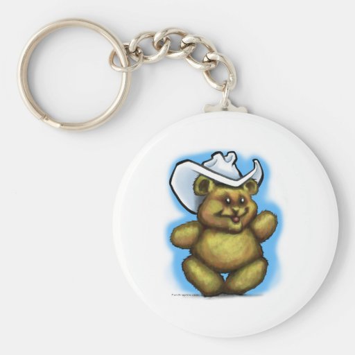 Ours de nounours de cowboy porte-clé