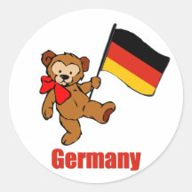 Ours de nounours de l'Allemagne Autocollants Ronds