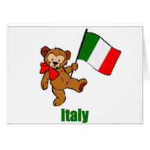 Ours de nounours de l'Italie Cartes De Vœux