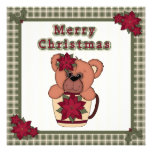 Ours de nounours de Noël dans la tasse avec la par Invitations
