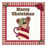 Ours de nounours de Noël en partie de famille de p Invitations Personnalisées