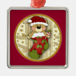 Ours de nounours en ornement de bas de Noël
