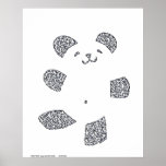 OURS de NOUNOURS fait de PETITS VISAGES        … Affiche