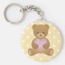 Ours de nounours "il " s keychain d'une fille" porte-clés