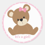 Ours de nounours rose autocollants