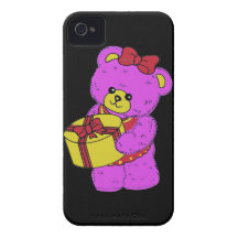 Ours de nounours rose et jaune foncé pour les fill coque iPhone 4 Case-Mate