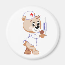 Ours d'infirmière magnets pour réfrigérateur