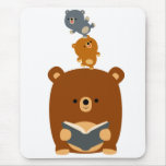 Ours et CUB mignons Mousepad de lecture de bande d tapis de souris