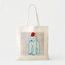Ours Fourre-tout de Noël Sac En Toile