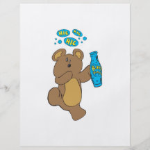 ours idiot avec des hoquets prospectus personnalisés