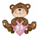 ours mignon de chocolats de valentine découpage en acrylique