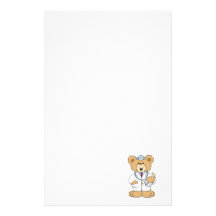 Ours mignon de docteur nounours papiers à lettres