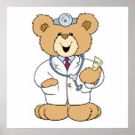 Ours mignon de docteur nounours posters
