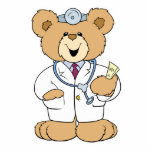 Ours mignon de docteur nounours découpages en acrylique