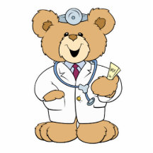 Ours mignon de docteur nounours découpages en acrylique