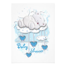 Ours mignon de garçons de baby shower faire-parts