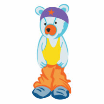 ours mignon de hip hop découpage en acrylique