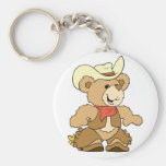 Ours mignon de propriétaire d'un ranch de cowboy porte-clés