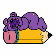 ours mignon dormant sur le crayon découpage en acrylique