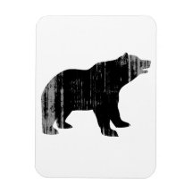 OURS NOIR affligé Magnets Rectangulaire