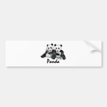 Ours panda géants adhésifs pour voiture