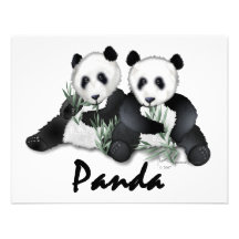 Ours panda géants invitations