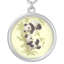 Ours panda mignons de bébé collier personnalisé