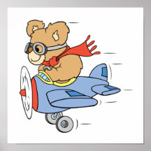 Ours pilote idiot affiches