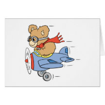 Ours pilote idiot carte de vœux
