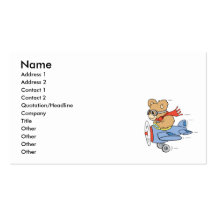 Ours pilote idiot modèle de carte de visite