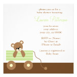 Ours vert cartons d'invitation
