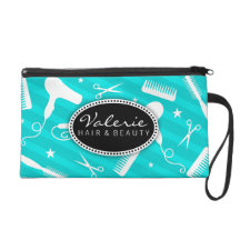 Outils bleus turquoises de salon de coiffure dragonnes