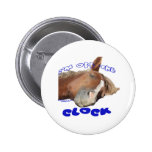 Outre du cheval paresseux d'horloge pin's avec agrafe