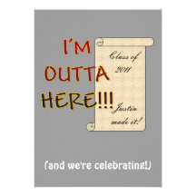 Outta ici reçoivent un diplôme invitation personnalisée