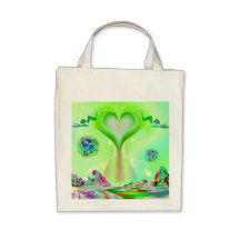 Ouverture de coeur sacs de toile