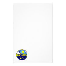 Ouvrez 24 heures de Sun et lune Papier À Lettre Customisé