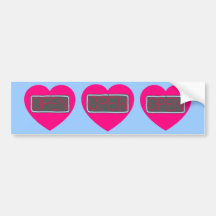ouvrez l'adhésif pour pare-chocs de coeur autocollant pour voiture